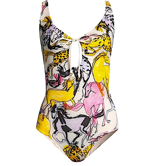STELLA MCCARTNEY Printed Tie-Front One-Piece Swimsuit - Picture 2 of 7